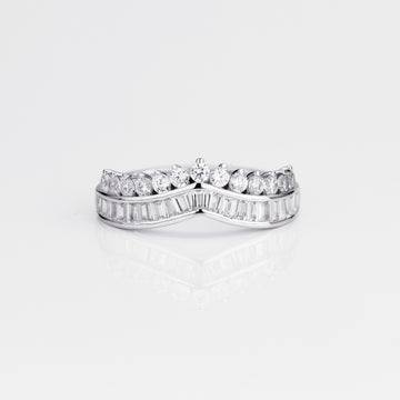 Crown Shape Wedding Band Ring For Her