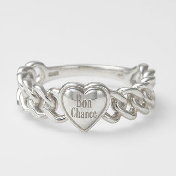 Jolics Jewelry same style heart-shaped lucky letter woven three-dimensional love ins style sterling silver ring