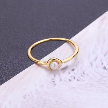 Japanese light luxury jewelry 925 sterling silver simple and versatile 2021 spring natural pearl marshmallow ring female new style