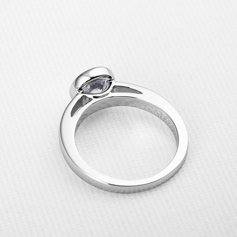 1CT Simple Bezel Round Solitaire Ring - jolics