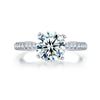 2.0CT Classic Round Cut Ring with Accents - jolics