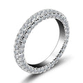 3.2 CT Handmade Eternity Sterling Silver Wedding Band - jolics