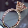 5.0 CT Rose Gold Radiant Cut Sterling Silver Engagement Ring - jolics