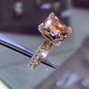 5.0 CT Rose Gold Radiant Cut Sterling Silver Engagement Ring - jolics