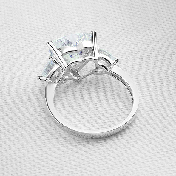Heart Cut Three Stone Solitaire Classic Ring - jewel-inside