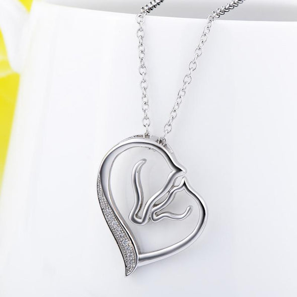 Designed Heart Shape Necklace- Mother's Gift - jewel-inside