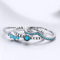 Bohemia Curved Set With Blue Stone - jewel-inside