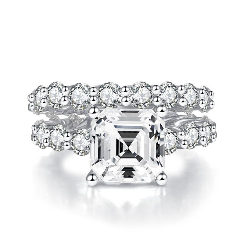 Asscher Cut Classic Wedding Set - jewel-inside