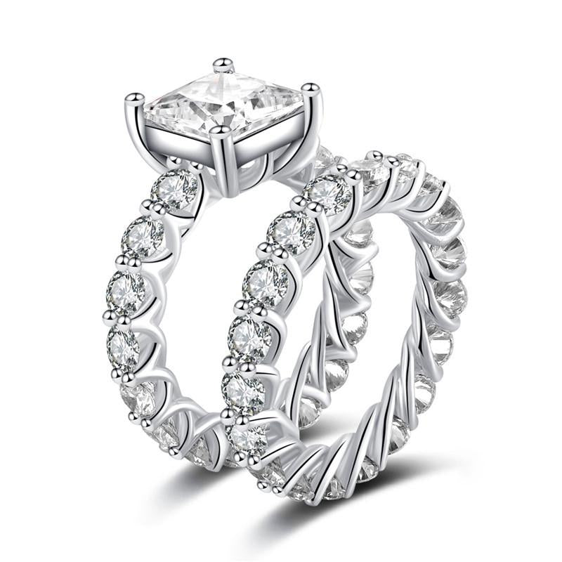 Asscher Cut Classic Wedding Set - jewel-inside