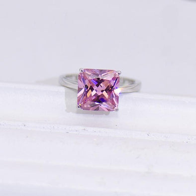 6.0 CT Princess Cut Pink Stone Ring - jolics
