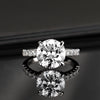 6.0 CT Round Cut Solitaire Sterling Silver Engagement Ring - jolics