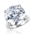 6.0 CT Round Cut Solitaire Sterling Silver Engagement Ring - jolics