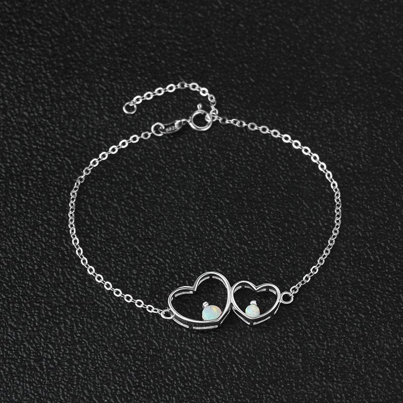 925 Sterling Silver Adjustable Charm Forever Bracelet - jolics