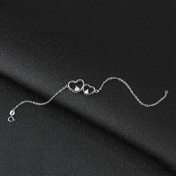 925 Sterling Silver Adjustable Charm Forever Bracelet - jolics