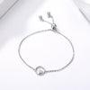 925 Sterling Silver Hollow Heart Infinity Circle Chain Bracelet - jolics