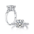 925 Sterling Silver Round Cut Double Prong Ring - jolics