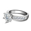 Jolics Handmade Dazzling Round Cut 925 Sterling Silver Classic Engagement Ring