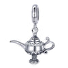 Aladdin's Lamp 925 Sterling Silver Dangle Charm - jolics