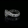Asscher Cut 925 Sterling Silver Classic Engagement Ring - jolics