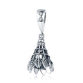 Badminton Heart 925 Sterling Silver Dangle Charm - jolics