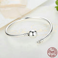 Basic 925 Sterling Silver Bangle Bracelet - jolics