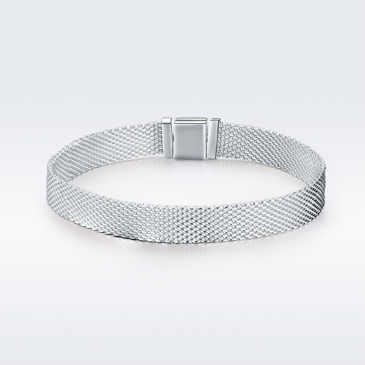 Basic 925 Sterling Silver Mesh Bracelet - jolics