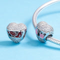 Beautiful Life Two Sides Heart 925 Sterling Silver Charm - jolics