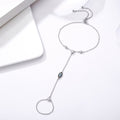 Blue Eye 925 Sterling Silver Finger Chain Bracelet - jolics