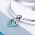 Bowknot Gift Box 925 Sterling Silver Dangle Charm - jolics