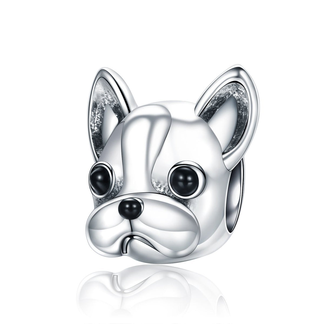 Bulldog 925 Sterling Silver Bead Charm - jolics