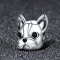 Bulldog 925 Sterling Silver Bead Charm - jolics