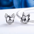 Bulldog 925 Sterling Silver Bead Charm - jolics