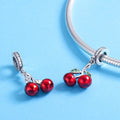 Cherry 925 Sterling Silver Dangle Charm - jolics