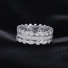 Chic Eternity Stackable 925 Sterling Silver Ring Set - jolics