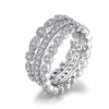 Chic Eternity Stackable 925 Sterling Silver Ring Set - jolics