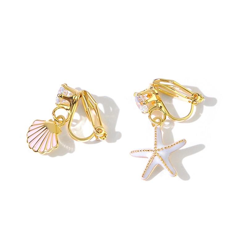 Chic Starfish&Shell Clip Earrings - jolics