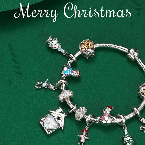 Christmas Bell 925 Sterling Silver Bead Charm - jolics