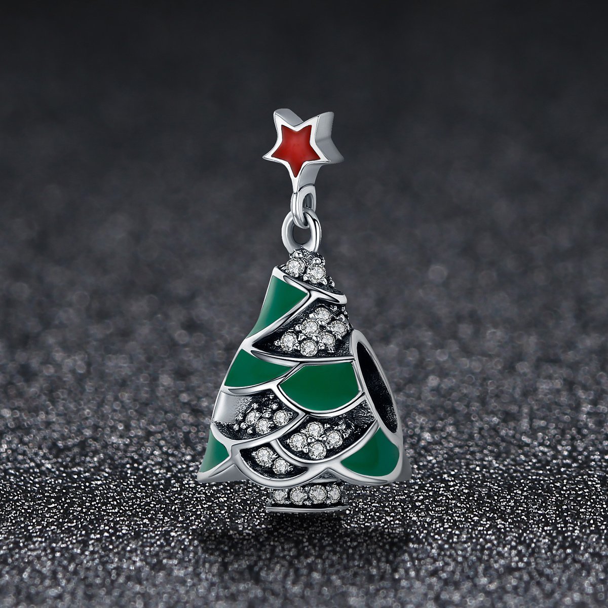 Christmas Tree 925 Sterling Silver Charm - jolics