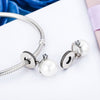 Classic Pearl 925 Sterling Silver Dangle Charm - jolics