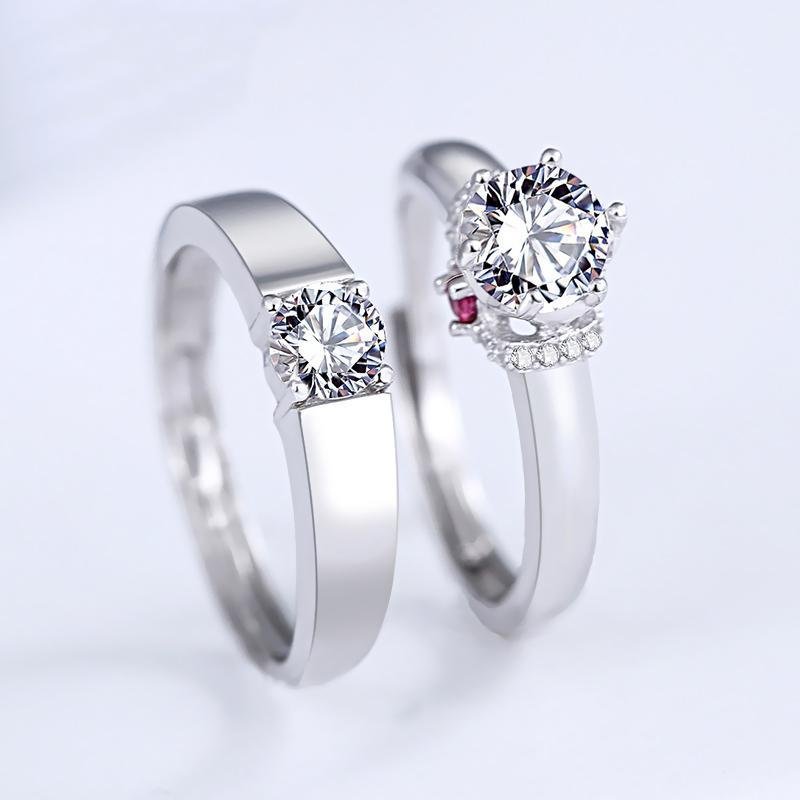 Classic Round Cut Couple Rings - jolics