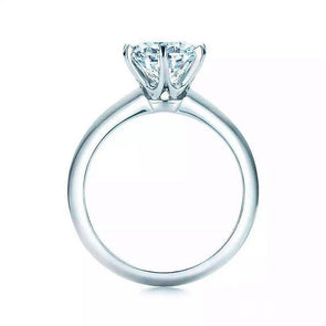 Classic Solitaire Ring with 6 Prong Setting - jolics