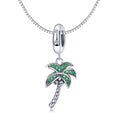 Coconut Palm 925 Sterling Silver Dangle Charm - jolics