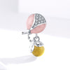 Colorful ladybug 925 Sterling Silver Dangle Charm - jolics
