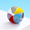 Colorful Rubber Ball 925 Sterling Silver Charm - jolics