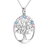 Colorful Stone Life Tree Pendant Necklace - jolics