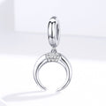 Crescent Moon 925 Sterling Silver Dangle Charm - jolics