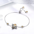 Dancing Bee 925 Sterling Silver Slider Bracelet - jolics