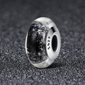 Dark Night 925 Sterling Silver Glass Bead Charm - jolics