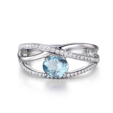 Elegant Topaz Ring with Accents - jolics