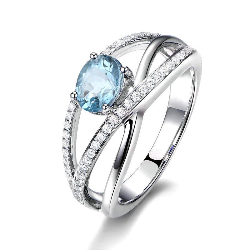 Elegant Topaz Ring with Accents - jolics